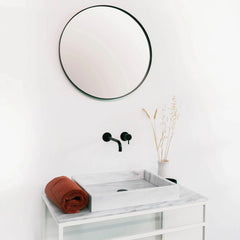 FURNIFIED Washbasin Plate Marcel Marble White