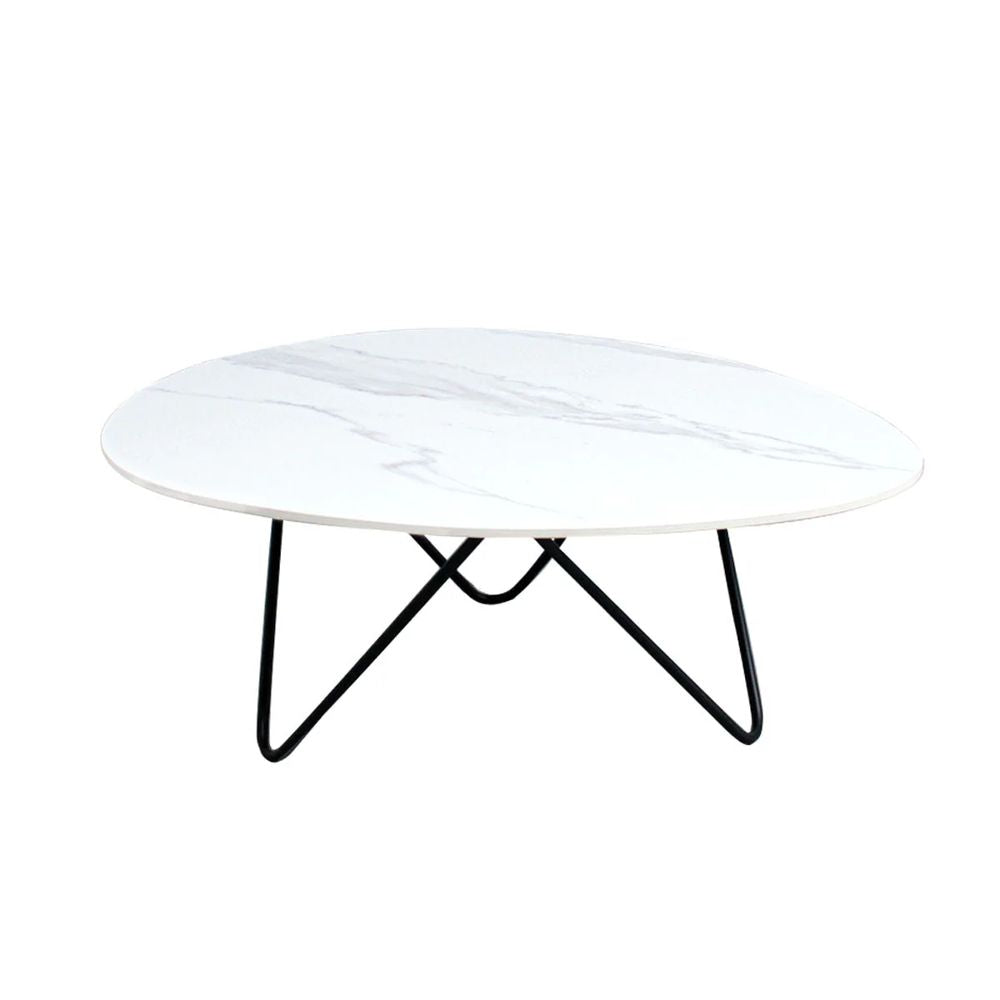 FURNIFIED Coffee Table Richard Ceramic 100cm