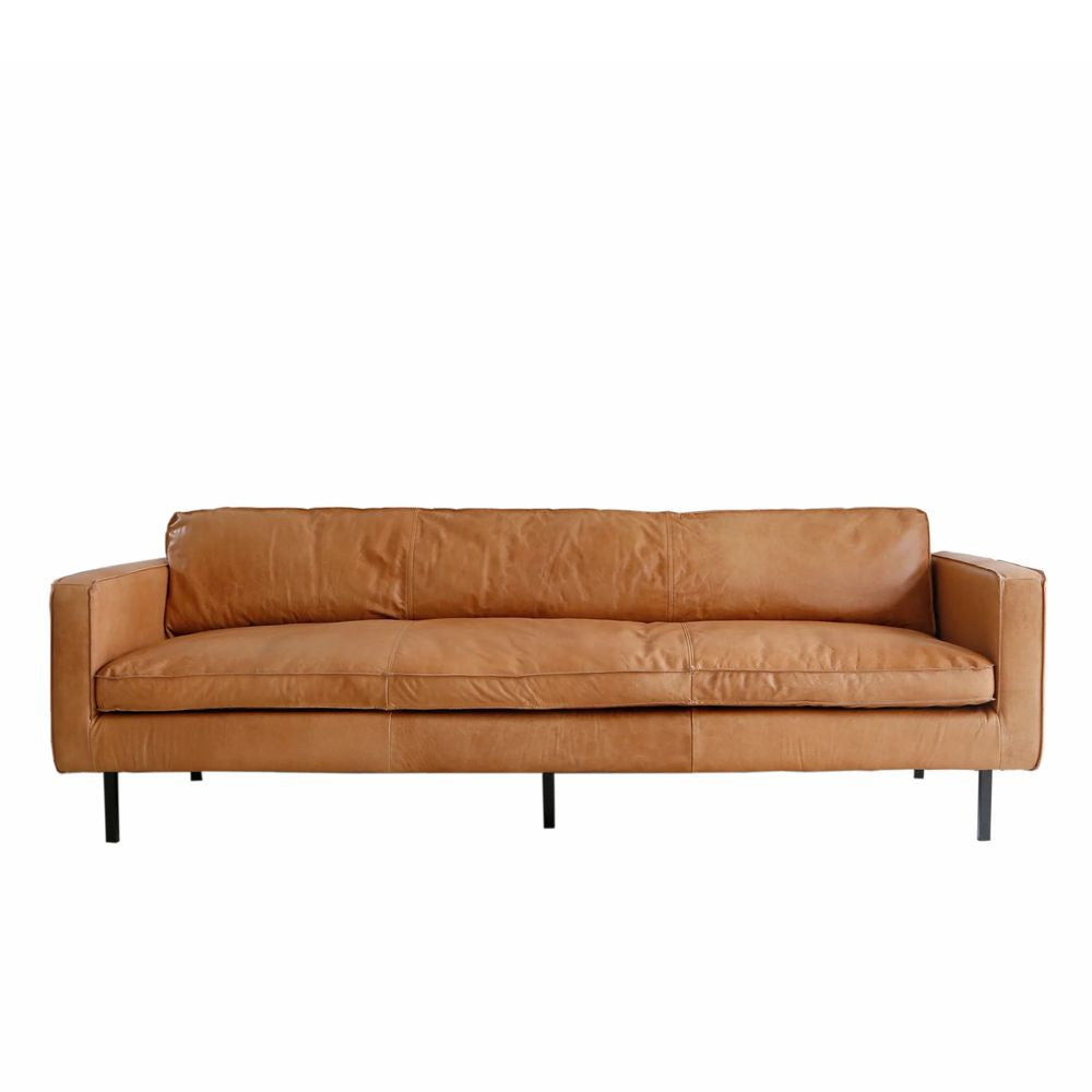 FURNIFIED Sofa Gordon 4 Seaters Leather