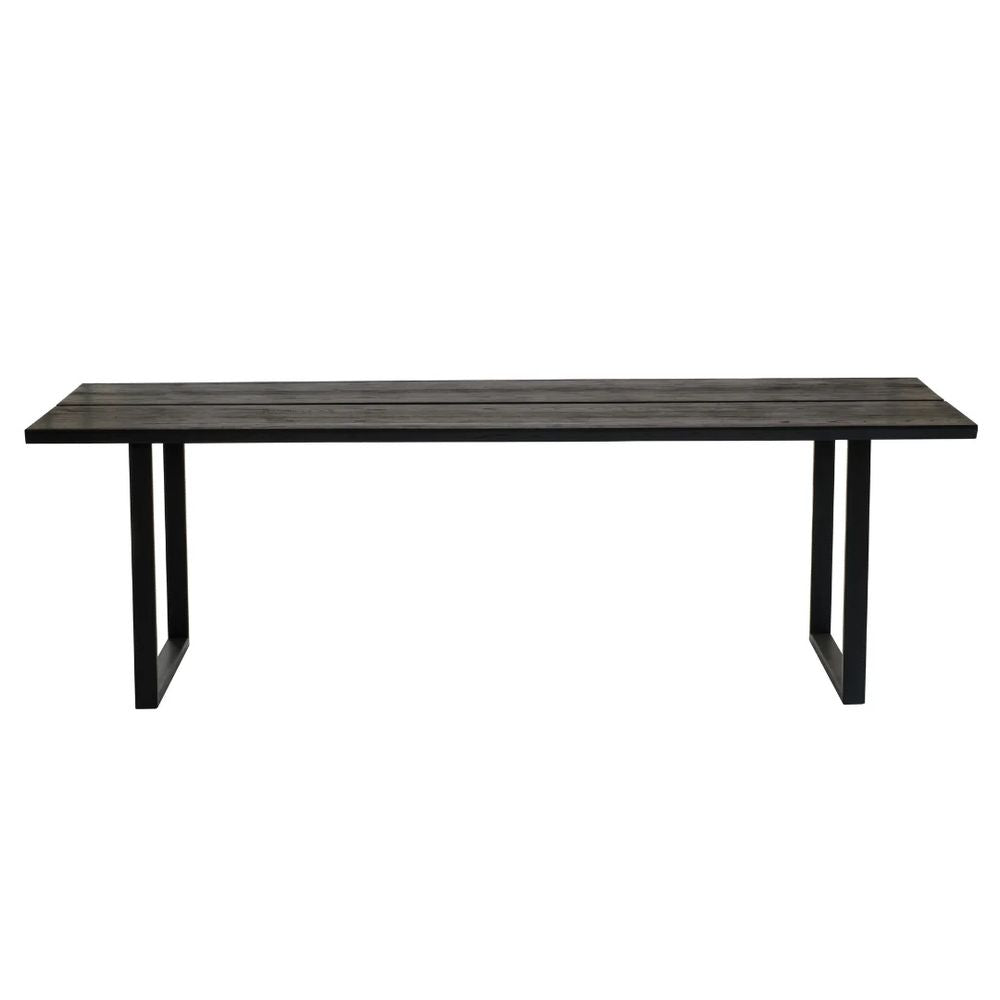 FURNIFIED Bench Lex Black Wood 240cm