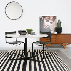 FURNIFIED Mirror Black Metal 80cm