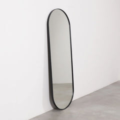 FURNIFIED Mirror Black Metal 140x50cm