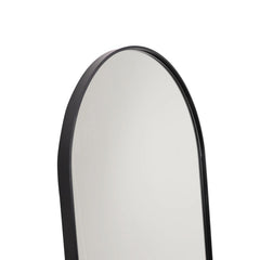 FURNIFIED Mirror Black Metal 140x50cm