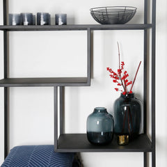 FURNIFIED High Shelving Unit Matthew Black Metal 213cm