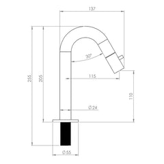 FURNIFIED Cold Water Tap Mina Metal