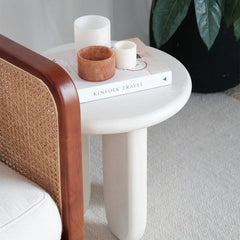 FURNIFIED Side Table Ido Microskin 45cm