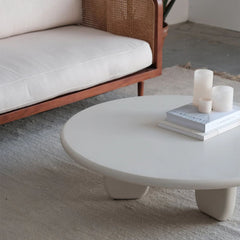 FURNIFIED Coffee Table Ido White Microskin 100cm