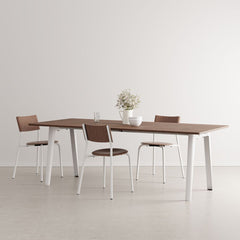 TIPTOE Dining Table New Modern Walnut Steel Legs 220cm