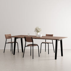 TIPTOE Dining Table New Modern Walnut Steel Legs 220cm