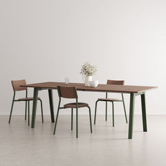 TIPTOE Dining Table New Modern Walnut Steel Legs 220cm