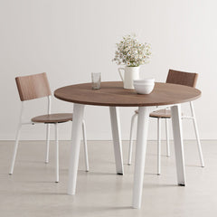 TIPTOE Round Dining Table New Modern Walnut Steel Legs ø110cm