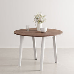 TIPTOE Round Dining Table New Modern Walnut Steel Legs ø110cm