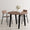 TIPTOE Round Dining Table New Modern Walnut Steel Legs ø110cm