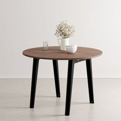 TIPTOE Round Dining Table New Modern Walnut Steel Legs ø110cm