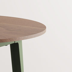 TIPTOE Round Dining Table New Modern Walnut Steel Legs ø110cm