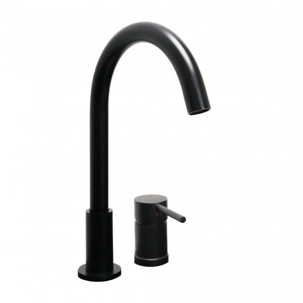 FURNIFIED Surface Mounted Faucet Max Matte Black Metal