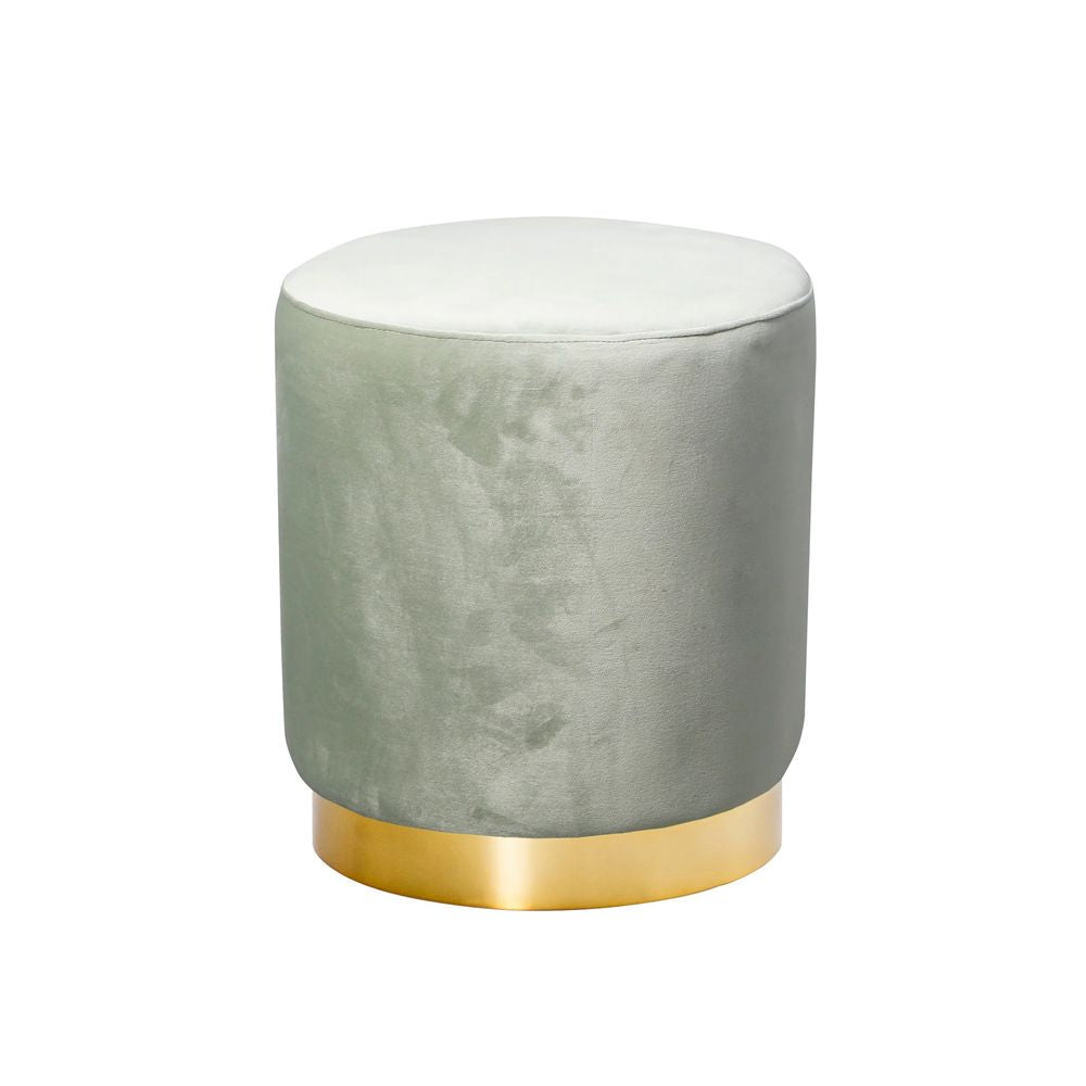 FURNIFIED Stool Piano Light Green Velvet