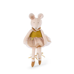 MOULIN ROTY Musical Doll Small Gold Mouse “La petite école de danse“