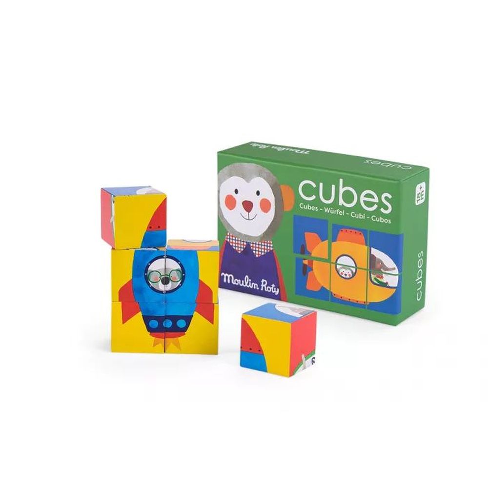 MOULIN ROTY Puzzle 6 cubes Popipop