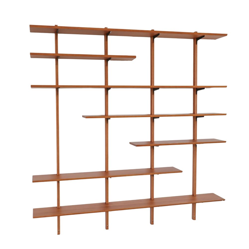 FURNIFIED Vari Wall Rack Walnut 240cm