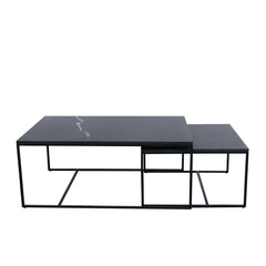 FURNIFIED Coffee Table Miles Calacatta Ceramic