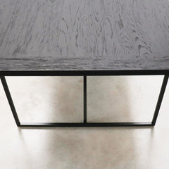 FURNIFIED Dining Table Black Wood 240cm