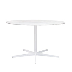 FURNIFIED Dining Table Dia White Ceramic 140cm