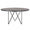 FURNIFIED Dining Table Round Black Wood Ø150cm