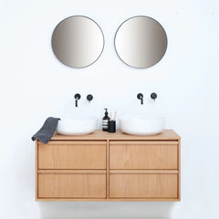 FURNIFIED Bathroom Furniture Set 17 Oak