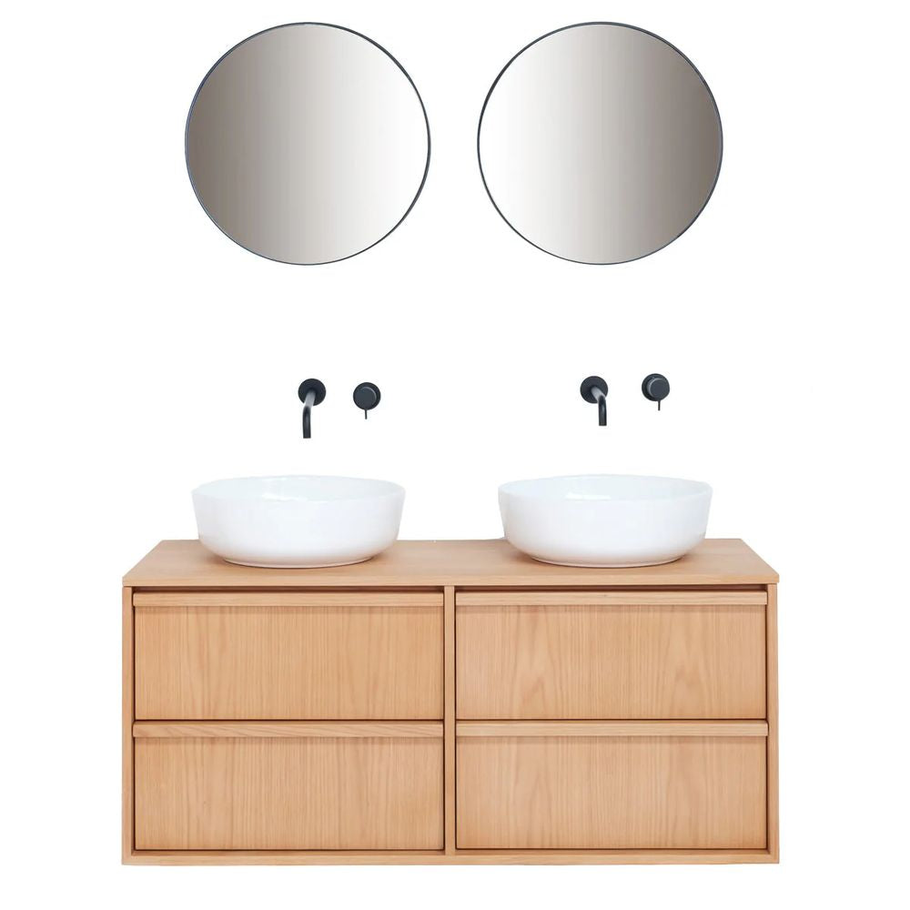 FURNIFIED Bathroom Furniture Set 17 Oak