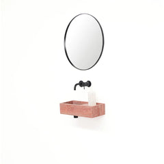 FURNIFIED Washbasin Naleya Pink Travertine