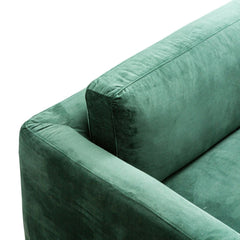 FURNIFIED Sofa Gordon 4 Seaters Green Velvet