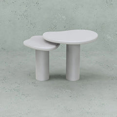 FURNIFIED Side Table Ada Latte Stoneskin