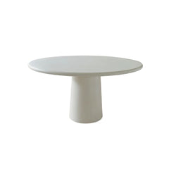 FURNIFIED Round Dining Table Brocas Conical Table Leg Stoneskin