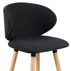 ZAGO Bar Stool Tiago Beech Legs Fabric 65cm