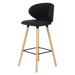 ZAGO Bar Stool Tiago Beech Legs Fabric 65cm