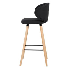 ZAGO Bar Stool Tiago Beech Legs Fabric 65cm