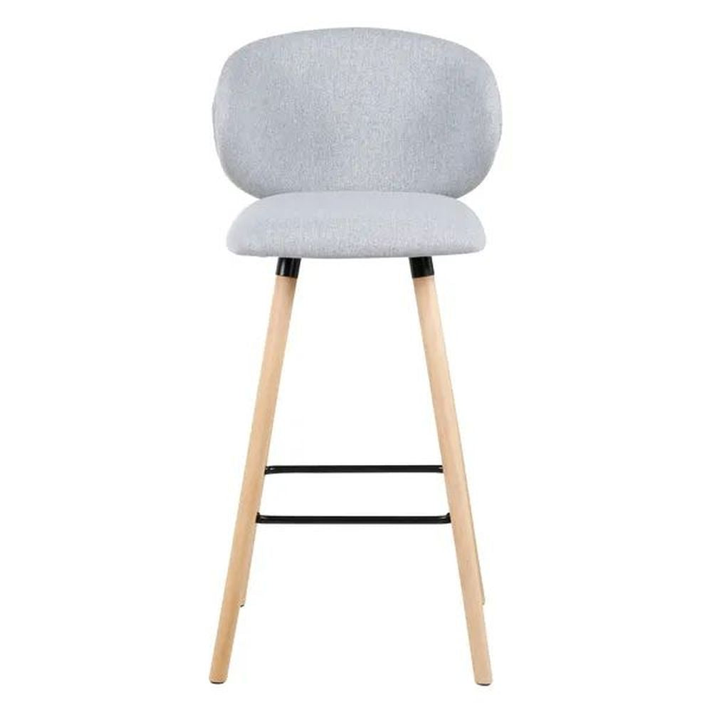 ZAGO Bar Stool Tiago Beech Legs Fabric 65cm