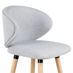 ZAGO Bar Stool Tiago Beech Legs Fabric 65cm