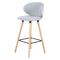 ZAGO Bar Stool Tiago Beech Legs Fabric 65cm