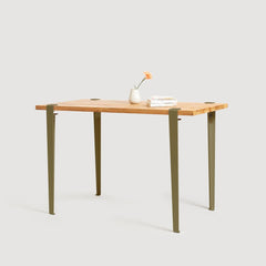 TIPTOE X HEJU Dining Table Lobo Reclaimed Oak Steel Legs 120cm