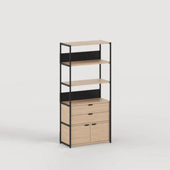 TIPTOE UNIT shelf with Drawers - H180 x W84cm