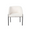FURNIFIED Dining Chair Royan White Terry Fabric