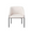 FURNIFIED Dining Chair Royan White Fabric