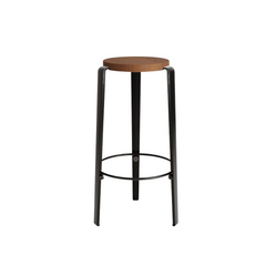 TIPTOE Stool Big Lou Tinted Oak Steel Legs 75cm