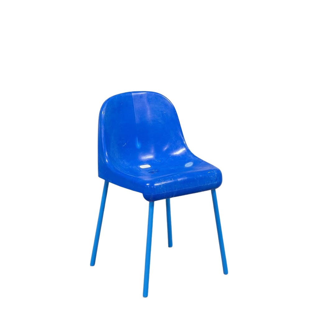 TOBIA ZAMBOTTI Chair “The Fan Chair” Blue & Blue