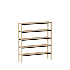 KANN DESIGN Bookshelf Tal 5 Tray Oak