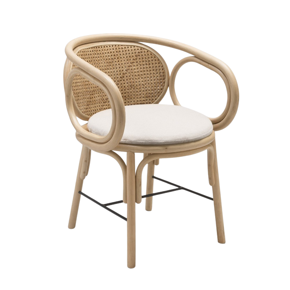 ORCHID EDITION Dining Armchair Contour Rattan Migliore Beige