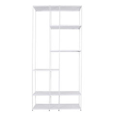 FURNIFIED Shelving Unit Alice White Metal 215cm