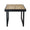 FURNIFIED Side Table Maeva Black Wood Rattan 45cm